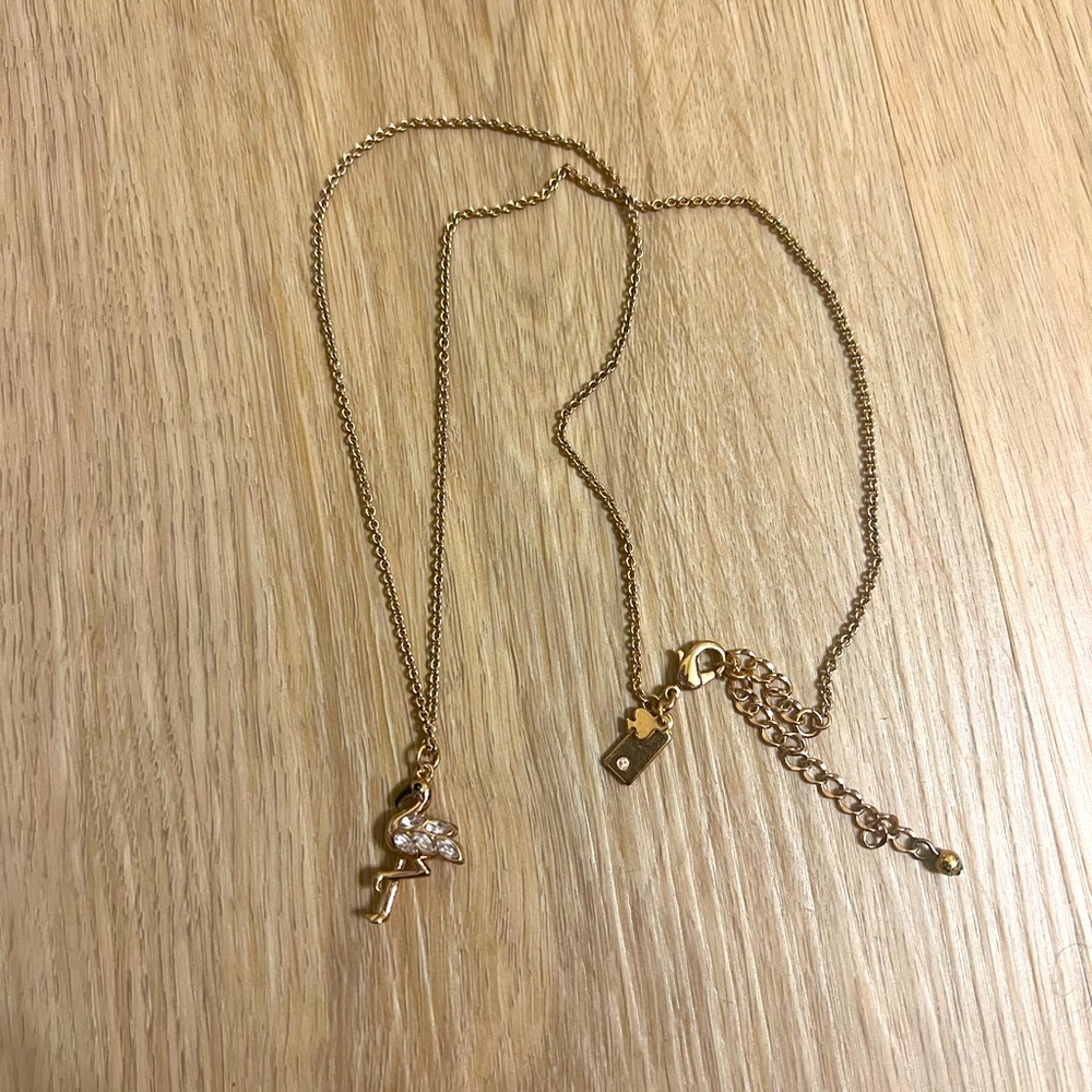 Kate Spade Rose Gold Flamingo Necklace - Picture 2 of 2